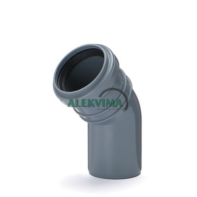 PP vidaus nuotekų alkūnė 50 / 45°